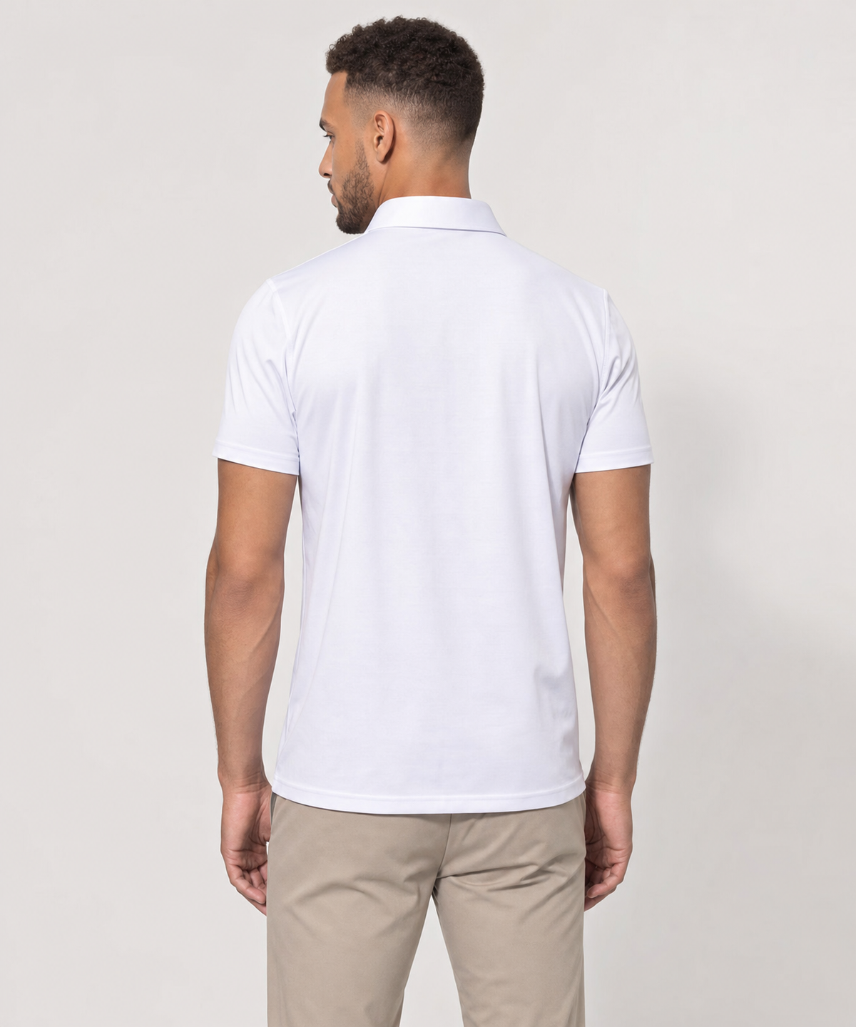 The Dress Collar Polo — White — image 3