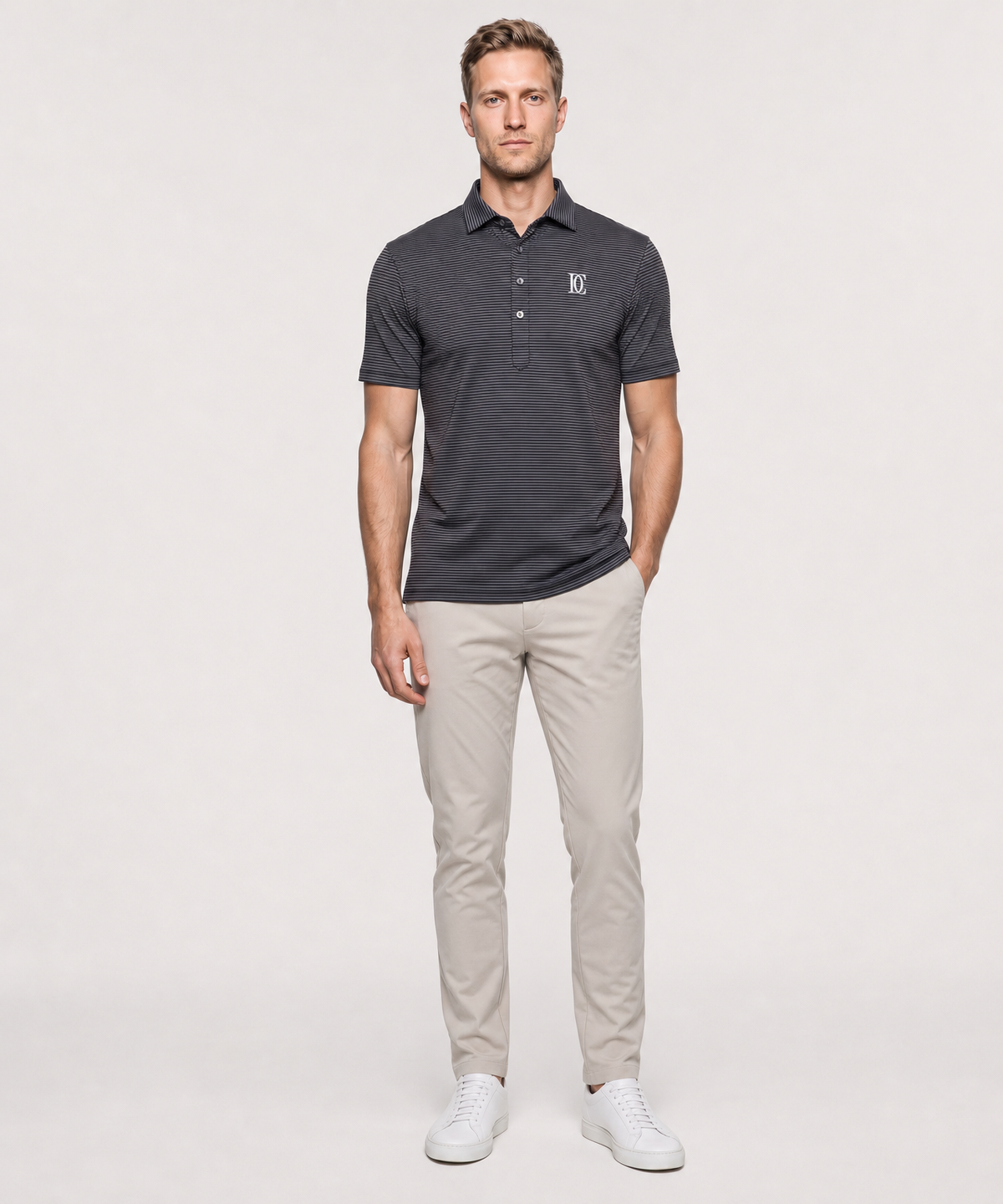 The Dress Collar Polo — Charcoal — image 2